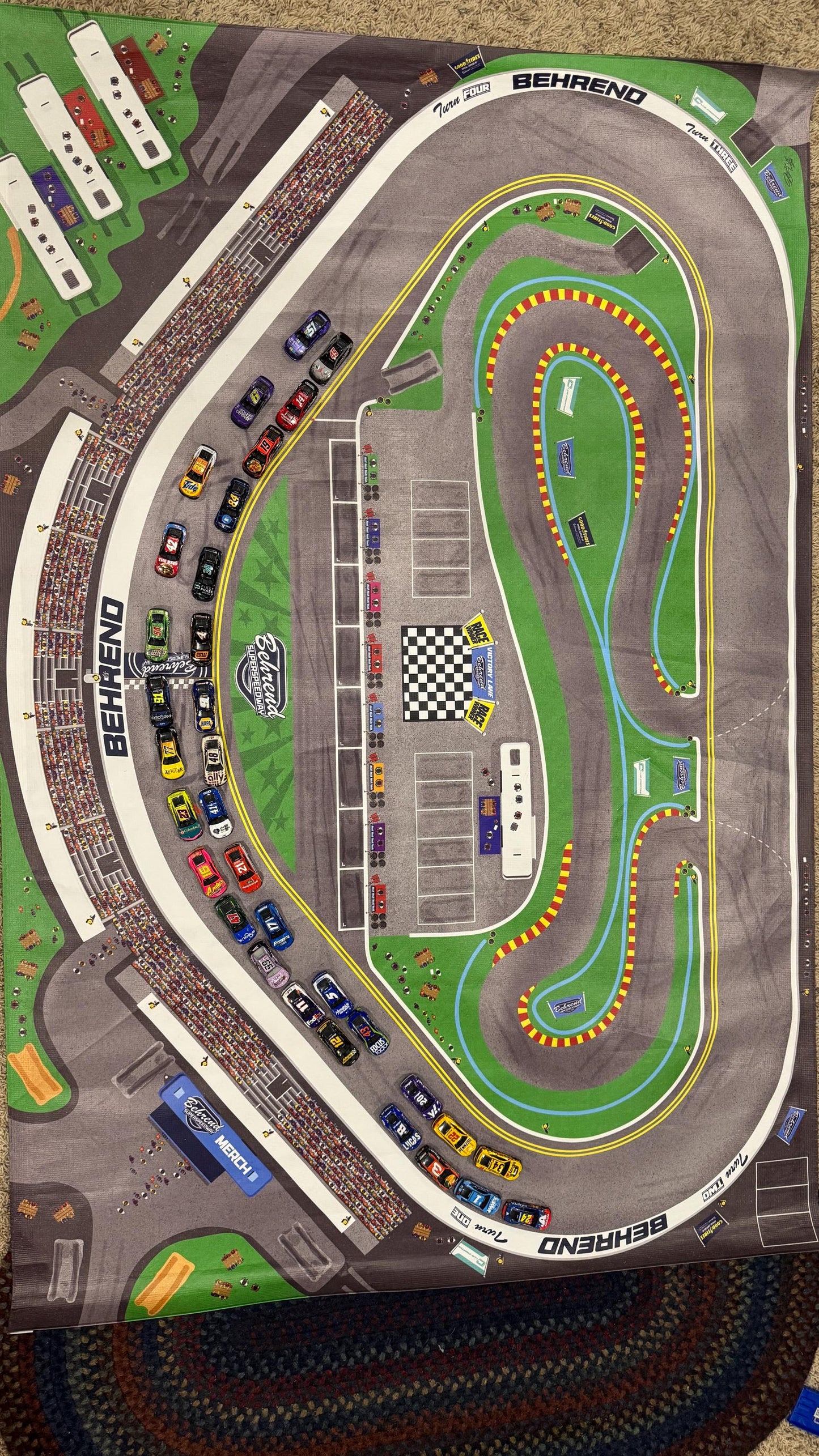 Behrend Superspeedway - 4 ft. x 6 ft. Kids Racetrack Playmat