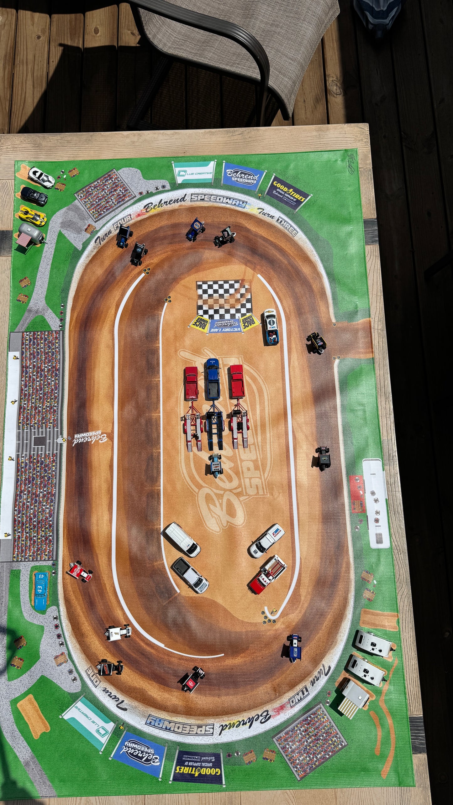 Dirt Track - Behrend Speedway - Kids Racetrack Playmat - 3 ft. x 5 ft.