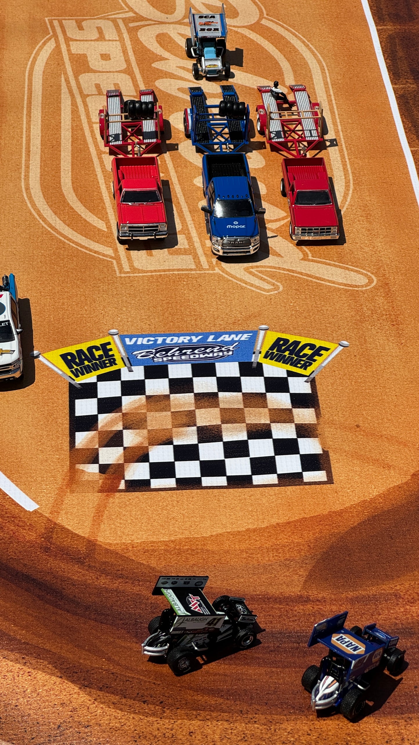 Dirt Track - Behrend Speedway - Kids Racetrack Playmat - 3 ft. x 5 ft.