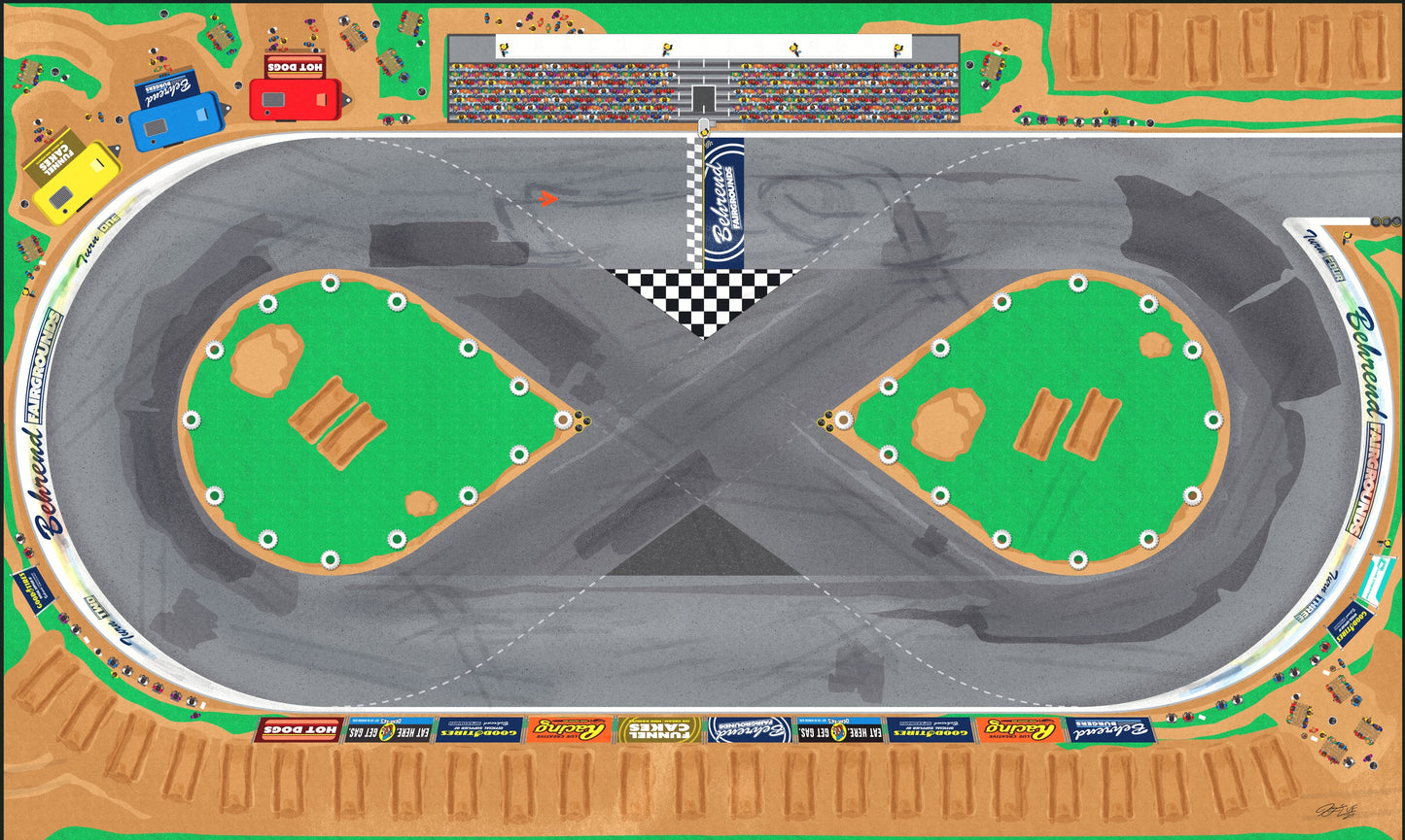 Behrend Fairgrounds - 3 ft. x 5 ft. Racetrack Playmat