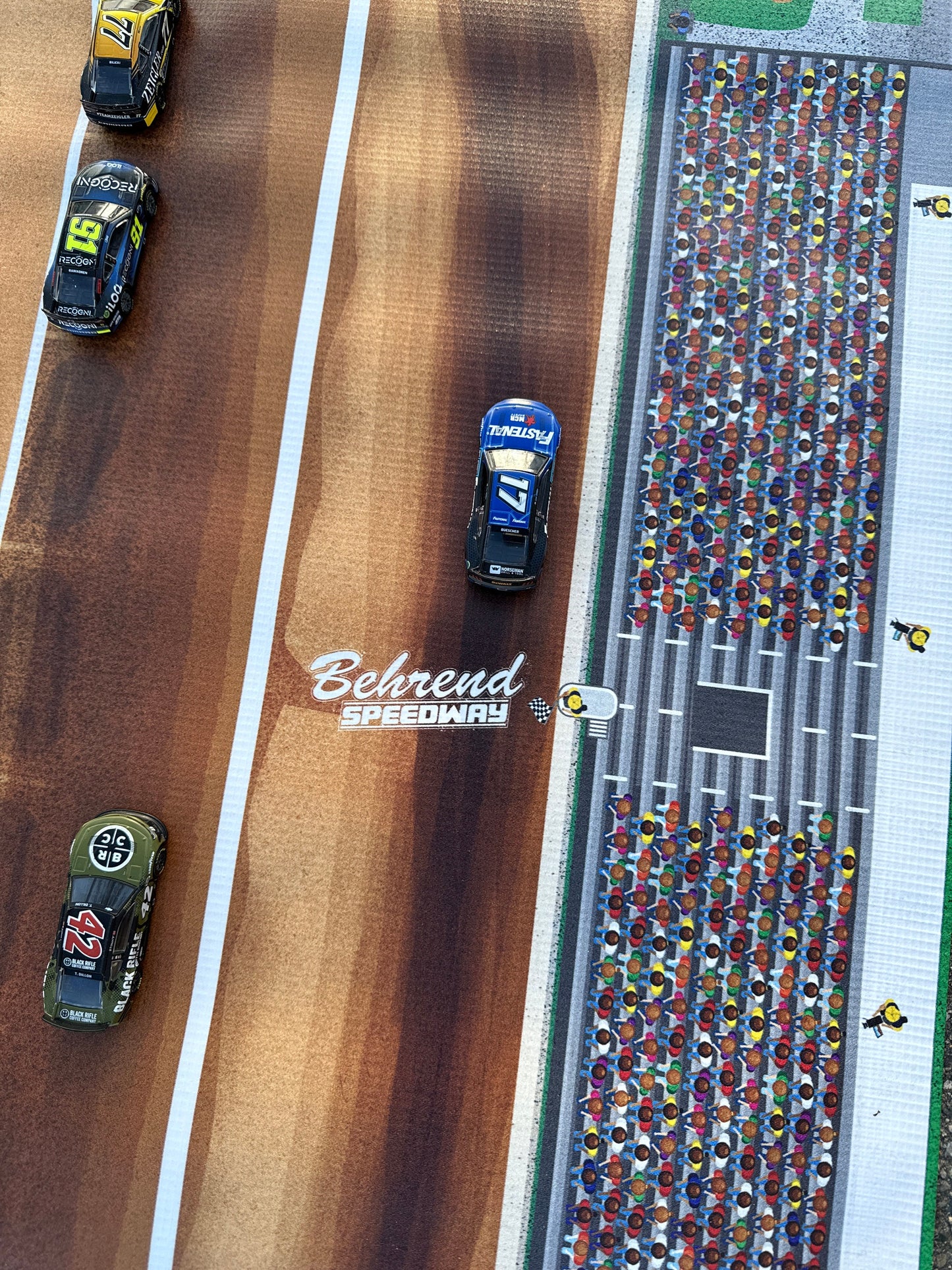 Dirt Track - Behrend Speedway - Kids Racetrack Playmat - 3 ft. x 5 ft.