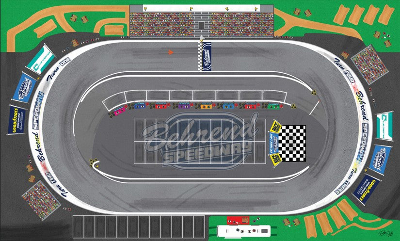 Behrend Speedway Racetrack Rug - 3 ft. x 5 ft.