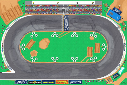 Behrend Bullring - 2 ft. x 3 ft. Kids Racetrack Playmat